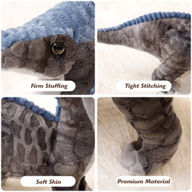 AULUDA Parasaurolophus nursery scene demonstrates safe, cuddly decor for kids' rooms.