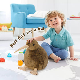 AULUDA Kiwi bird plush design, decor-friendly cuddle companion for kids' rooms.