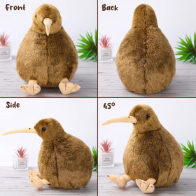AULUDA Kiwi bird plush smiling face, cheerful storytelling companion.