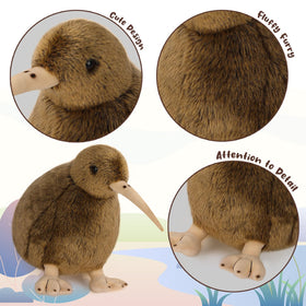 AULUDA Kiwi bird plush soft materials, safe and cozy to hold.
