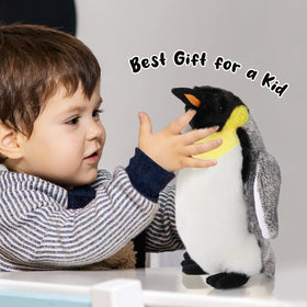 AULUDA penguin plush hug-ready toy perfect for reading sessions and cozy nights.