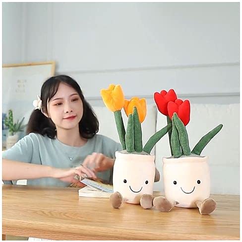 AULUDA Tulip Plush Toy in bedroom decor setting.
