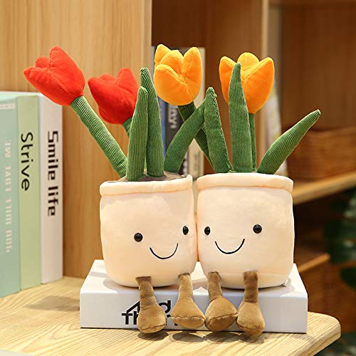 AULUDA Tulip Plush Toy hugging cushion in use for bedtime comfort.
