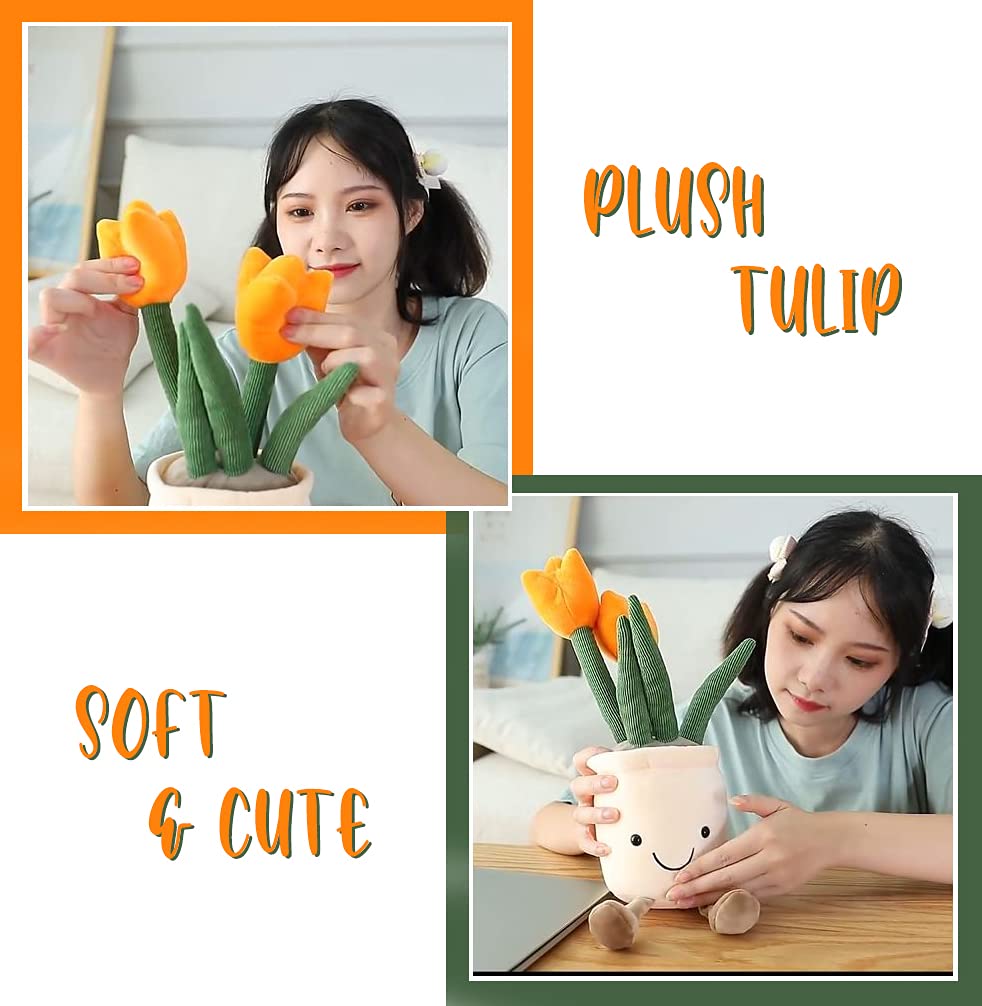 AULUDA Tulip Plush Toy fabric close-up showing soft plush texture.