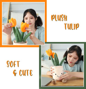 AULUDA Tulip Plush Toy fabric close-up showing soft plush texture.