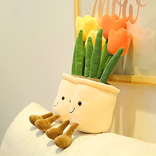 AULUDA Tulip Plush Toy on sofa as cute decor accent.