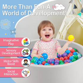 Aunekiv ball pit indoors-outdoors use shows versatile play space for kids