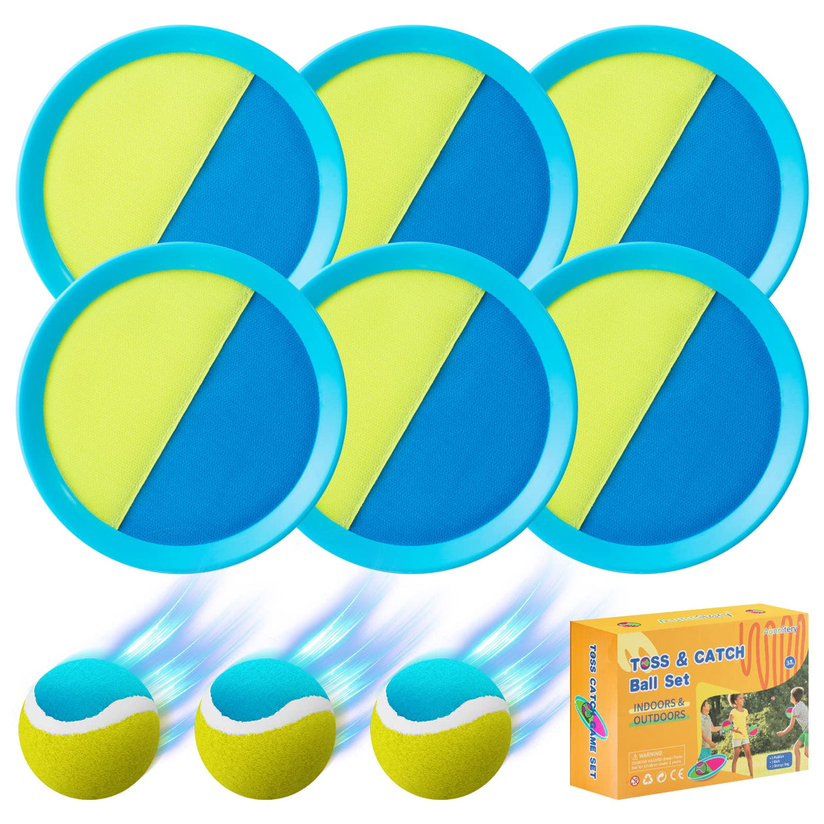 Aunnitery toss-catch ball set on the beach promotes active outdoor fun