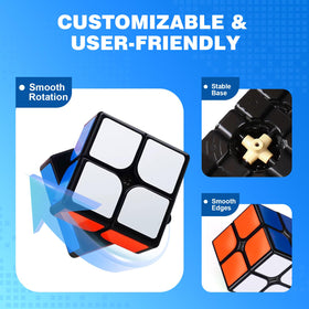 AuntyFey 3x3 speed cube demonstrates smooth turns for quicker solves.