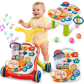 AuntyFey 3-in-1 push walker showing stable design for early walking