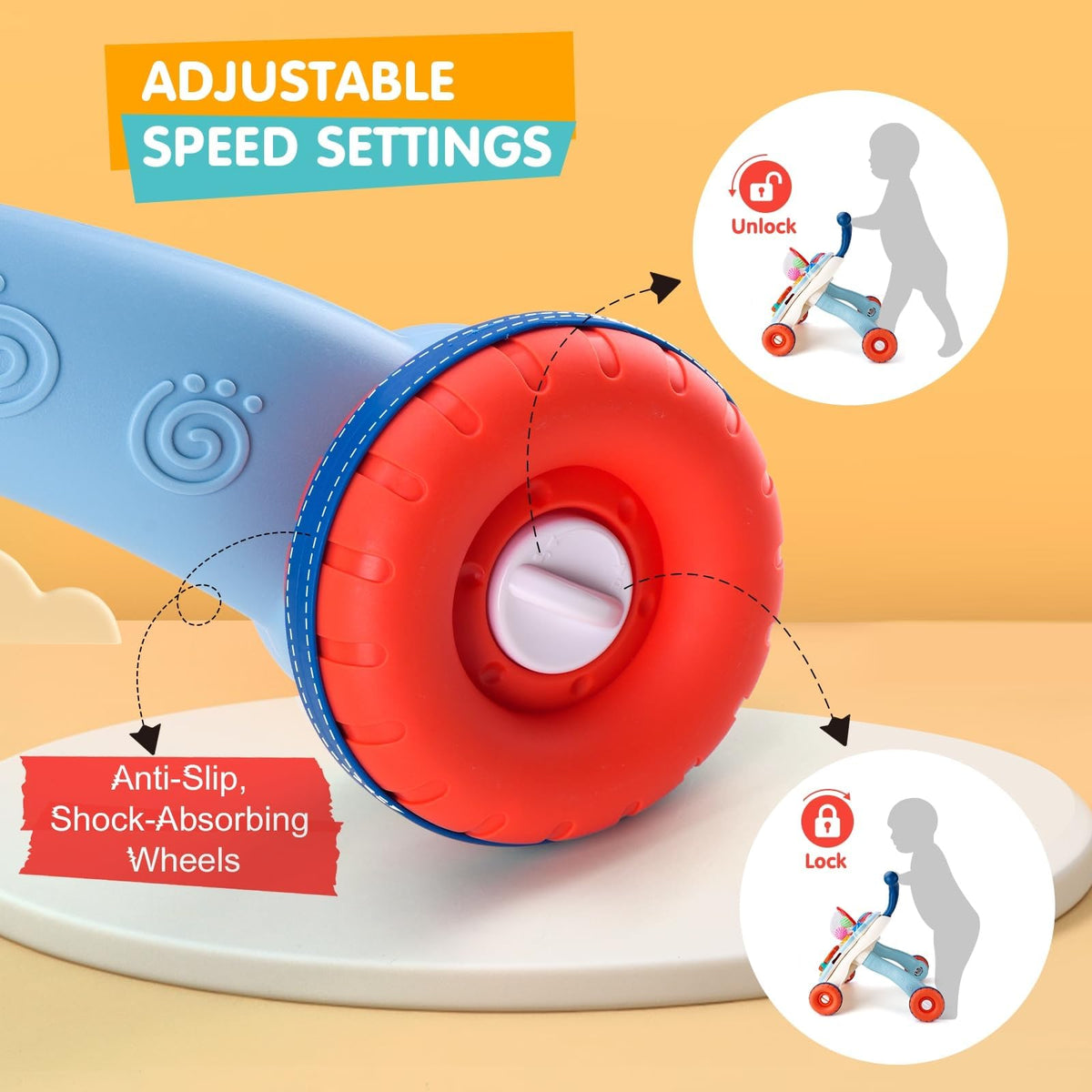 AuntyFey Baby Walker basketball hoop sparks coordination
