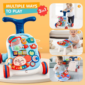 AuntyFey Baby Walker with detachable play table for independent play