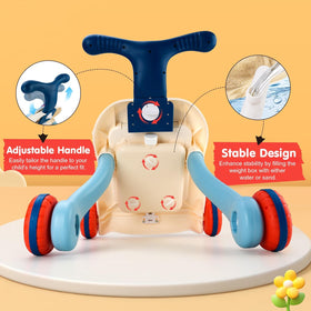 AuntyFey Walker water tank weight stabilizes the frame during exploration
