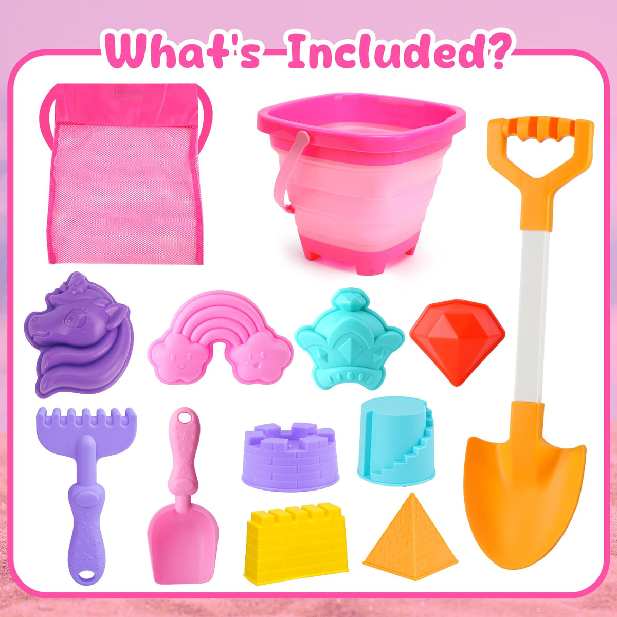AuntyFey beach toy set compact-pack design fits travel