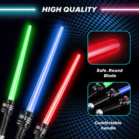 AuntyFey saber hilt action with activation button in use