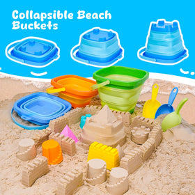 AuntyFey sand shovels trio in bright colors for quick castle-building at the shore.