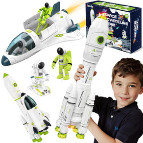 AuntyFey space rocket ship with astronauts sparks imaginative exploration