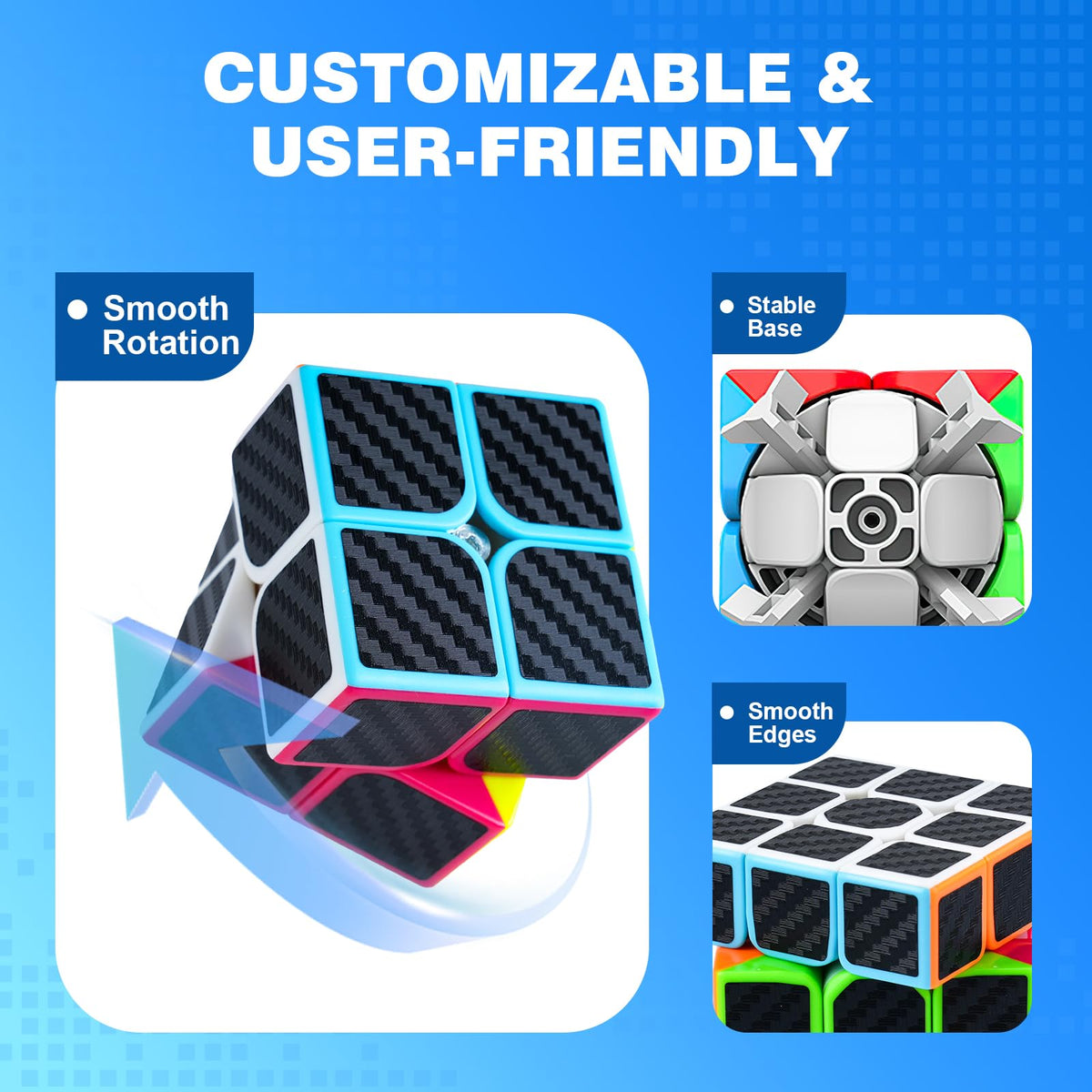 AuntyFey 3x3 speed cube showcasing vibrant stickers for speedy solves