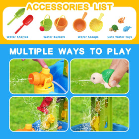 AuntyFey marine animal toys invite exploration of pretend-sea adventures during water table sessions.