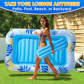 AURASUN versatile pool float for backyard, lake, or beach use