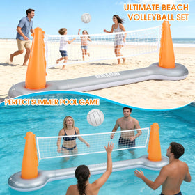 AURASUN pool game weights bags stabilize setup against wind.