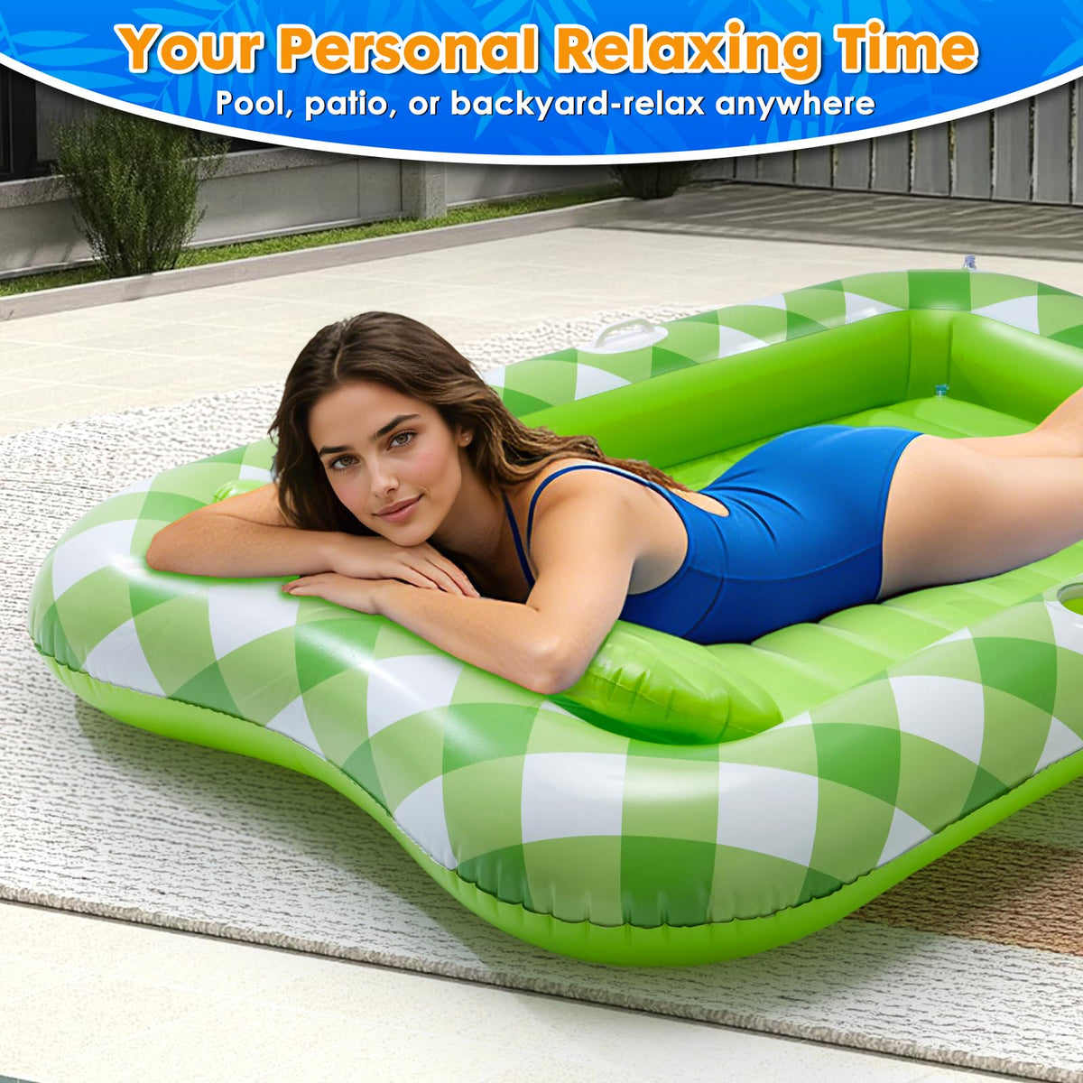 AURASUN lounger with removable pillow offers neck support