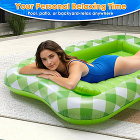 AURASUN lounger with removable pillow offers neck support
