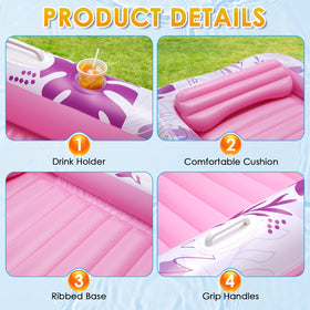 AURASUN ribbed air-cushion base enhances comfy lounging.