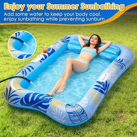 AURASUN ribbed air cushion base supports comfortable lounging