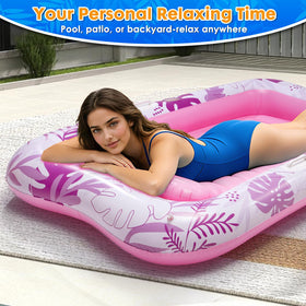 AURASUN lounger pillow detail with integrated neck support for comfort.