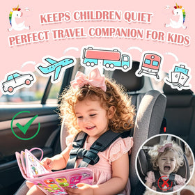 Aurasys pink busy board makes a delightful birthday gift for girls