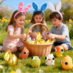 Aurdox Easter basket filler and party favor with golden eggs