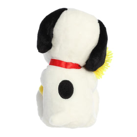 Aurora Snoopy Woodstock plush fabric detail reveals soft fur