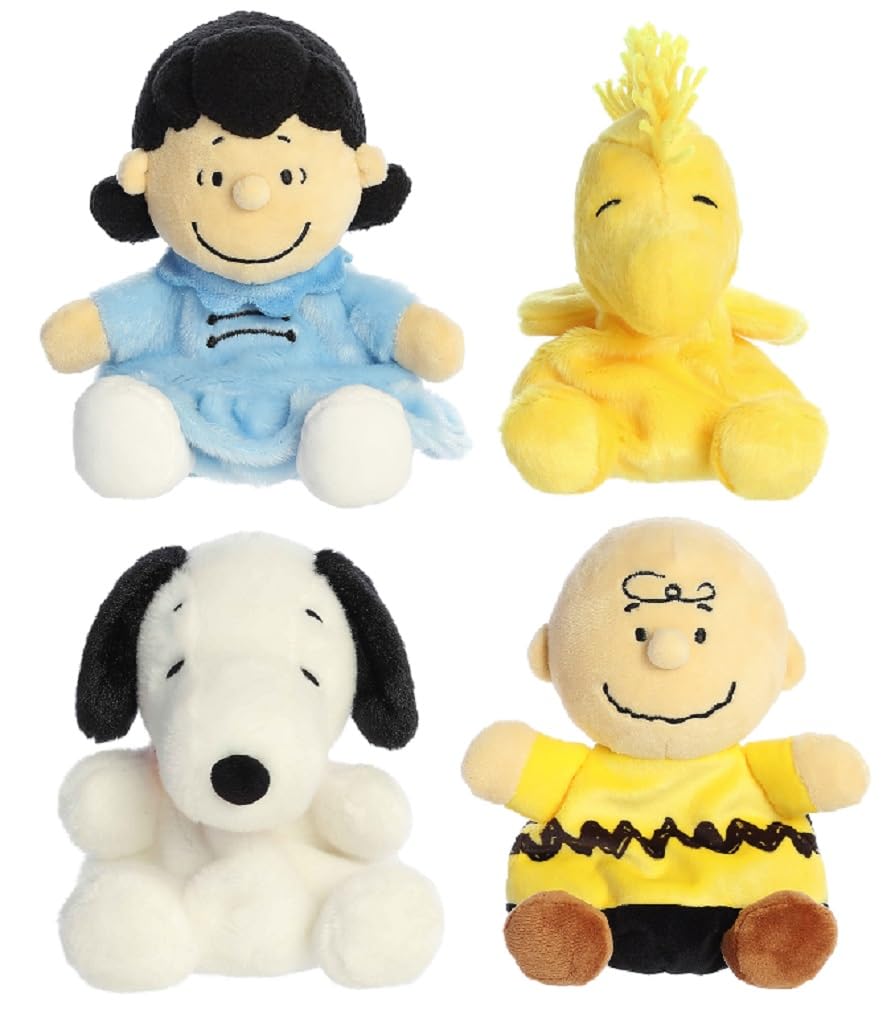 Aurora Charlie Brown Palm Pal plush, soft cuddle buddy for playtime and bedtime.
