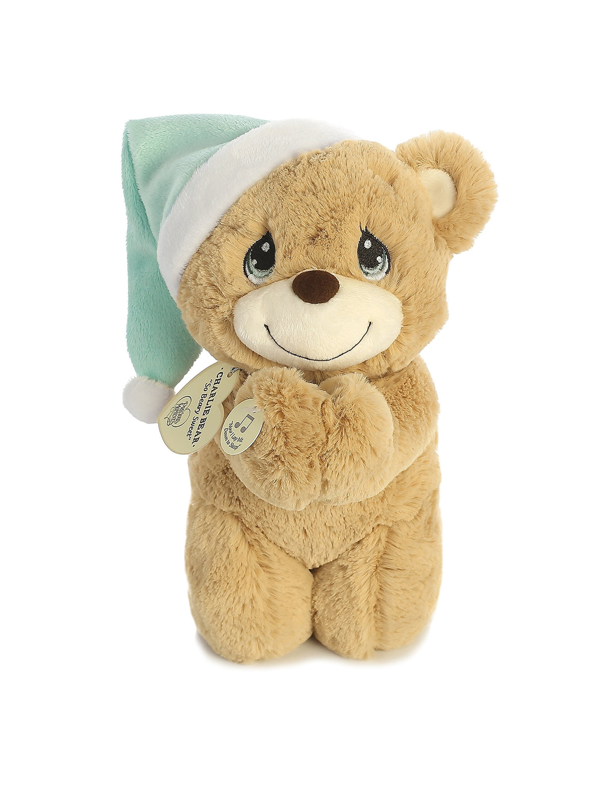 Aurora Charlie Prayer Bear face detail, sweet friendly expression