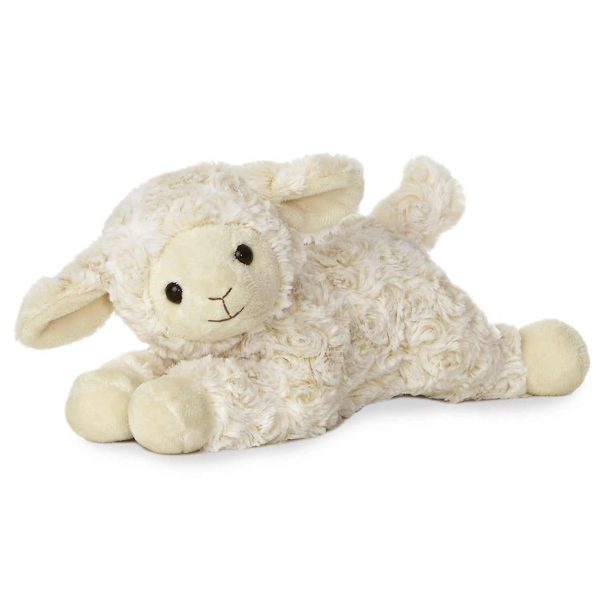Aurora Ebba 12-inch Sweet Cream Lamb wind-up plush for bedtime lullabies