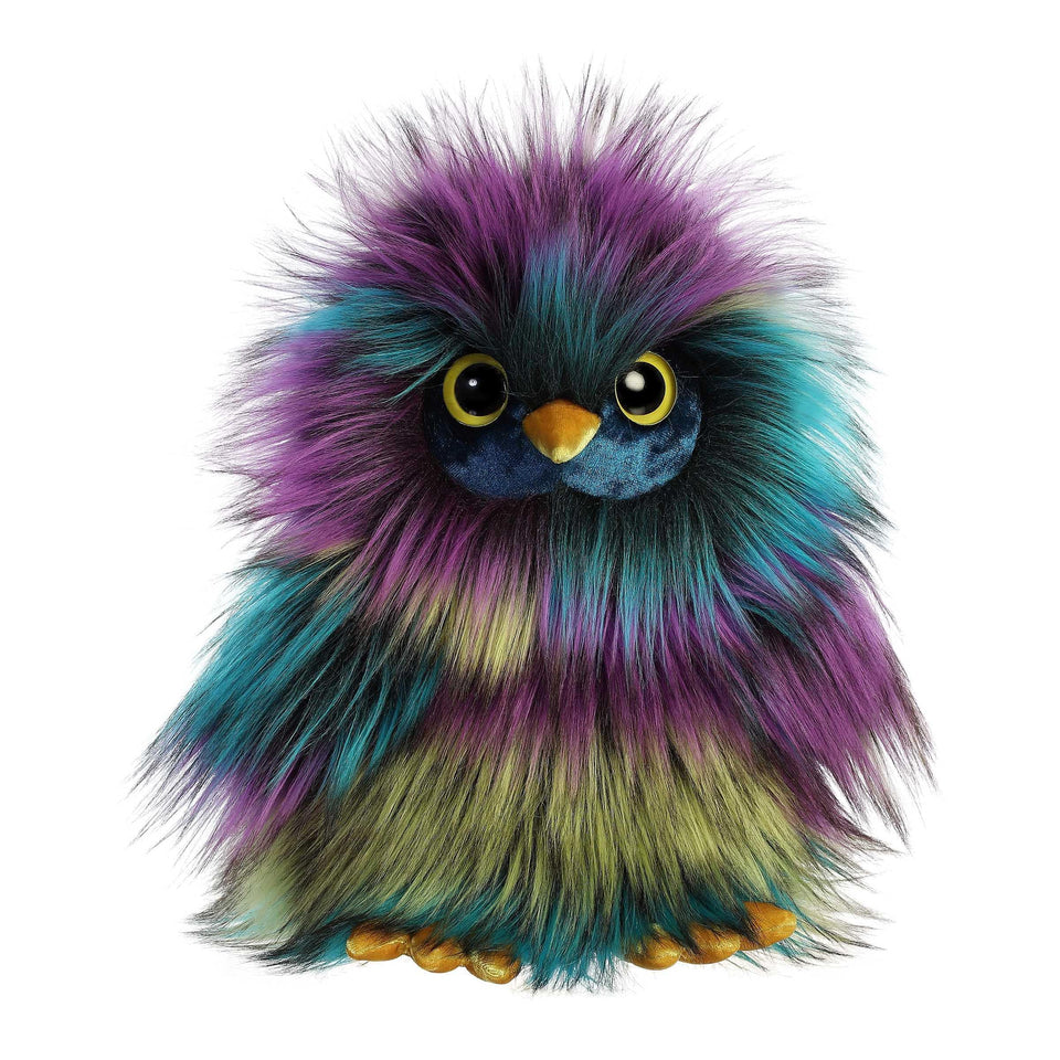 Aurora Eden Owl plush with lush fur offers cozy snuggles and decorative charm.