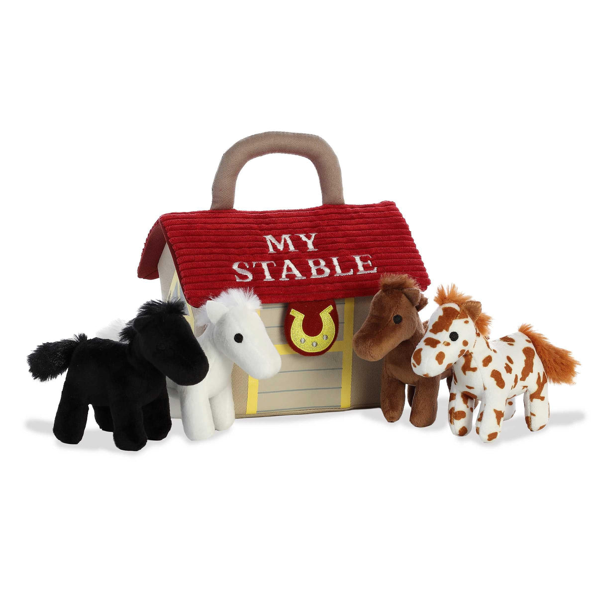 Aurora Engaging Baby Talk My Stable stuffed animal set for sensory play and on-the-go fun.