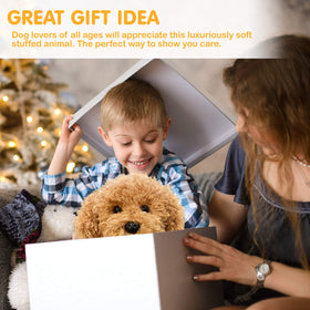 Aurora machine-washable plush dog toy for easy home care.