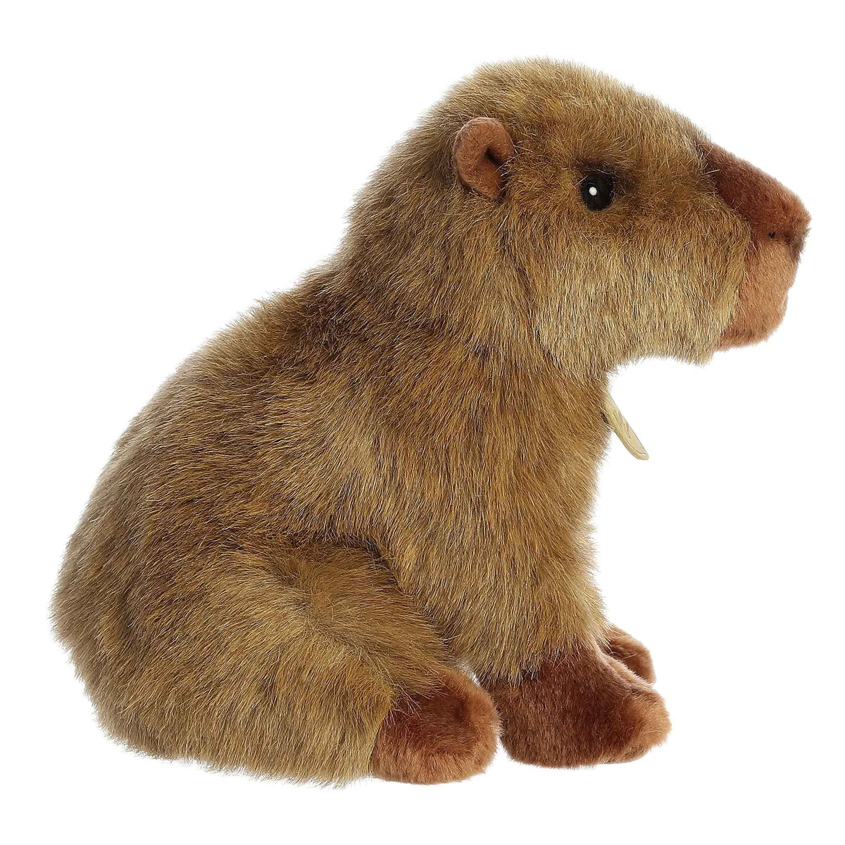 Brown capybara Miyoni plush with lifelike texture for imaginative play.