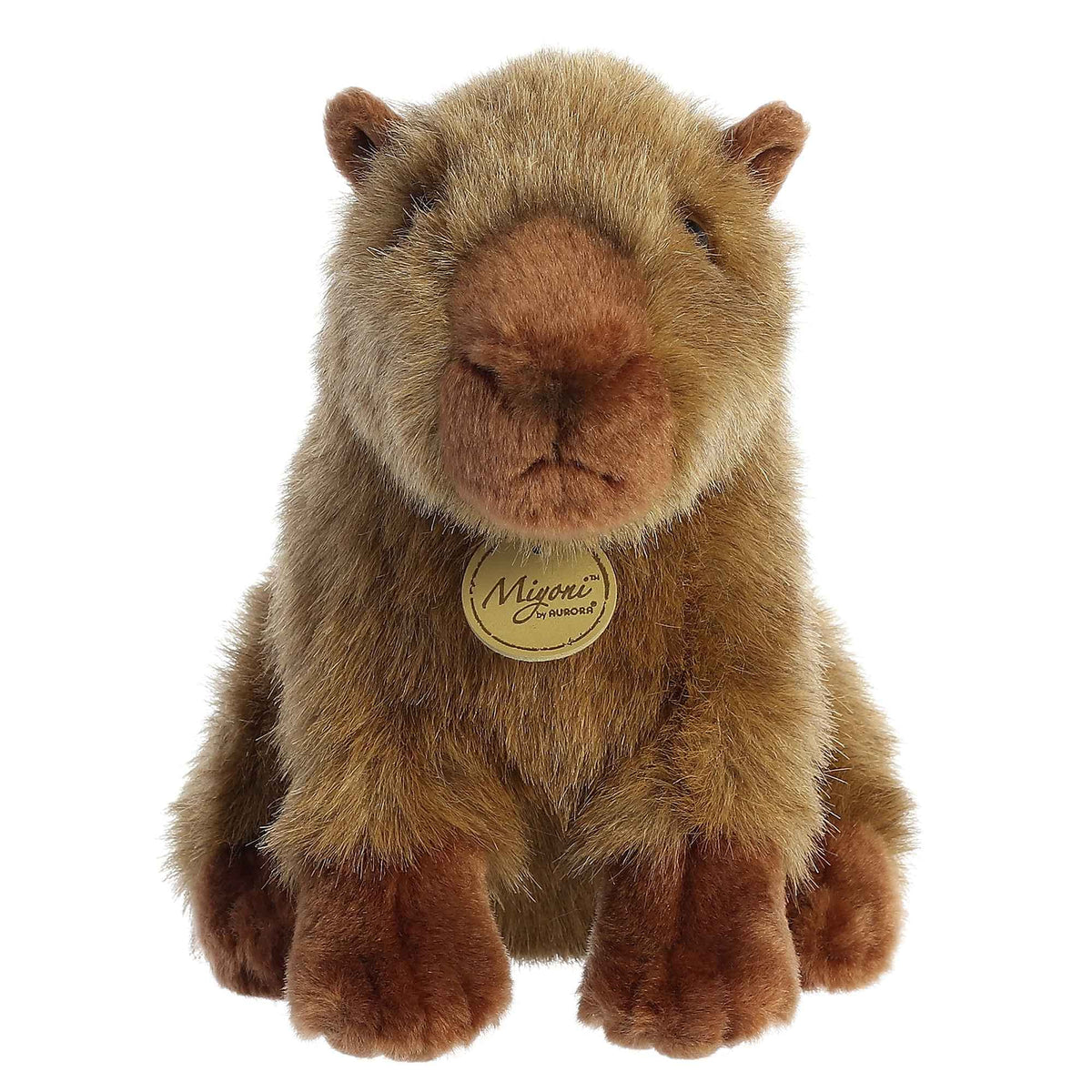 Detail-rich hand-stitched capybara plush showcases craftsmanship and quality.