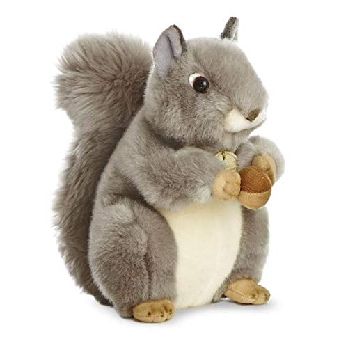 Aurora MiYoni Squirrel plush holding an acorn, ideal for story time.