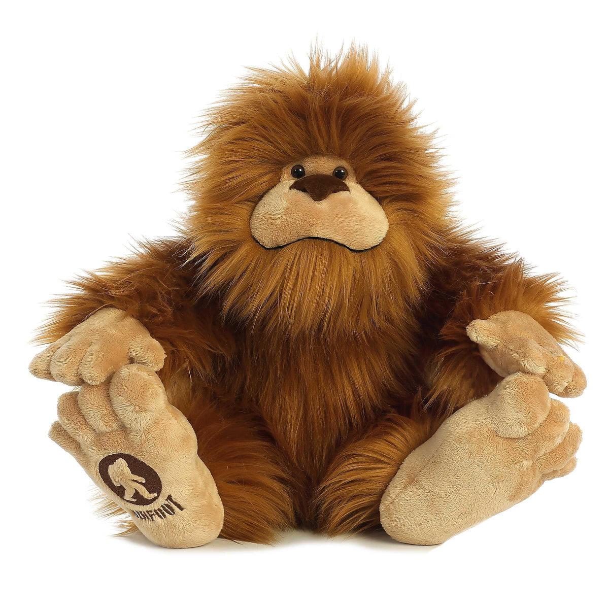 Aurora Mysterious Fantasy Big Foot pose shot shows versatile display and safe stuffed toy.