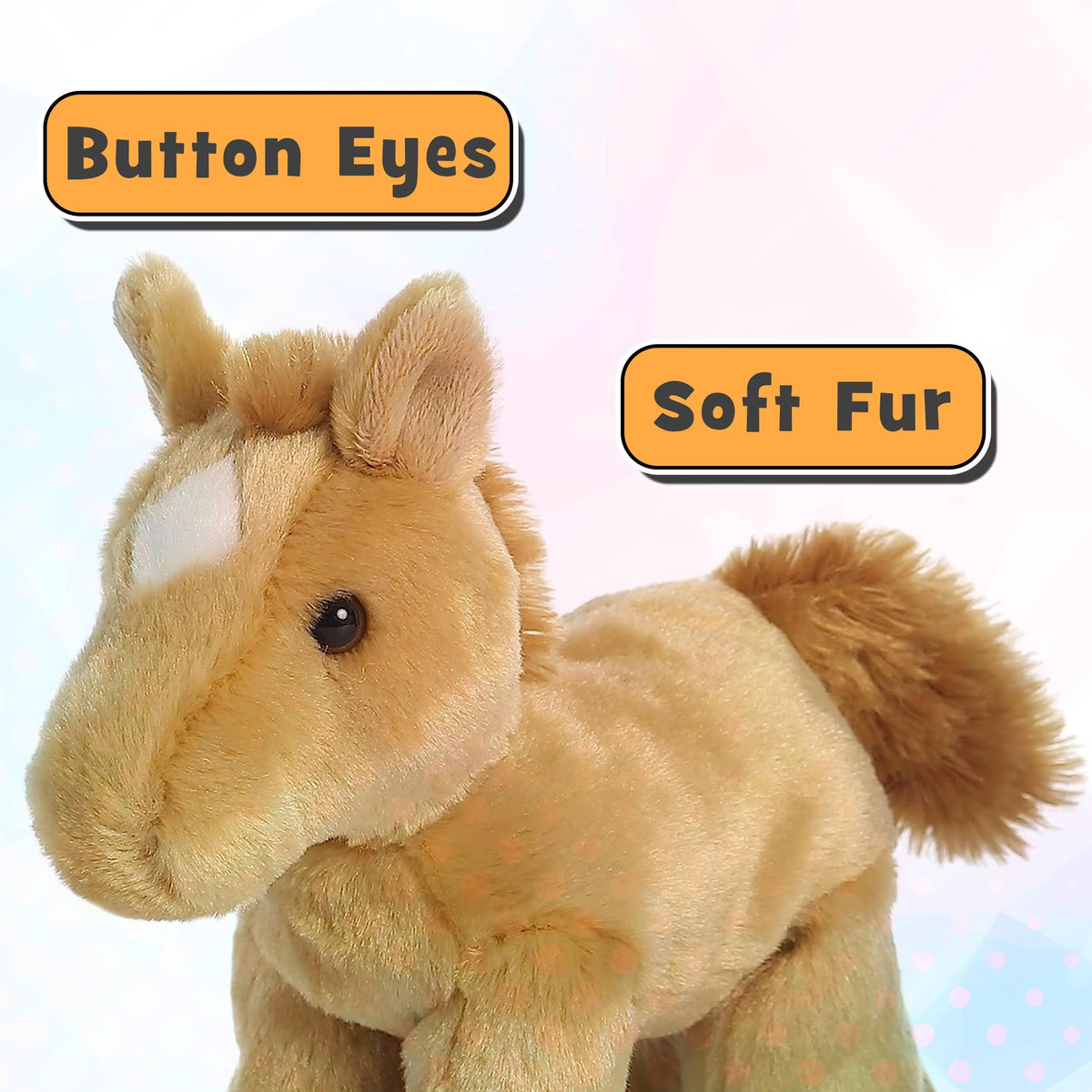 Aurora Prancer Red Roan Mini Flopsie, close-up fur detail shows soft texture.