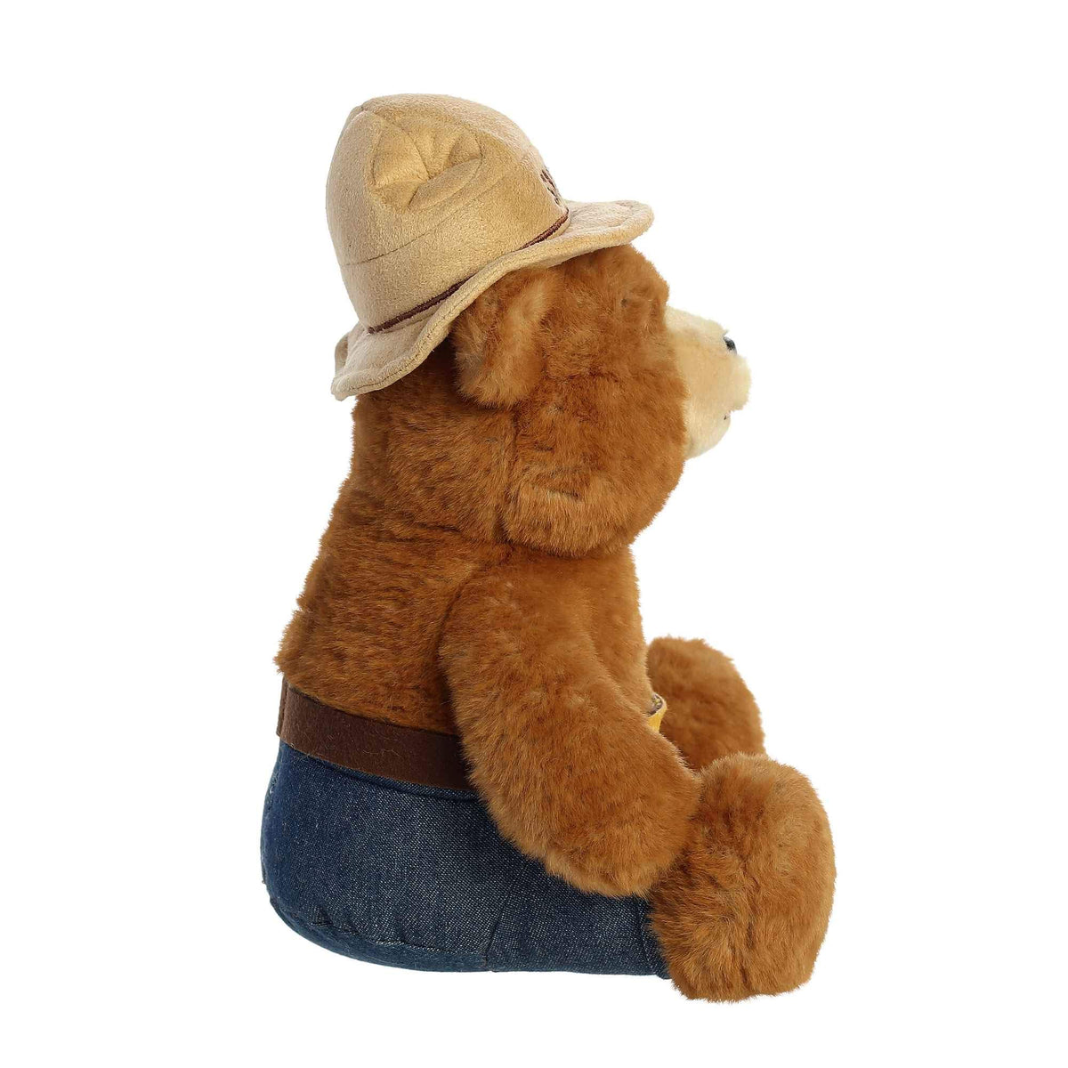 Aurora Smokey Bear plush side view highlights authentic ranger design.
