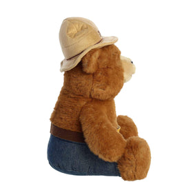 Aurora Smokey Bear plush side view highlights authentic ranger design.