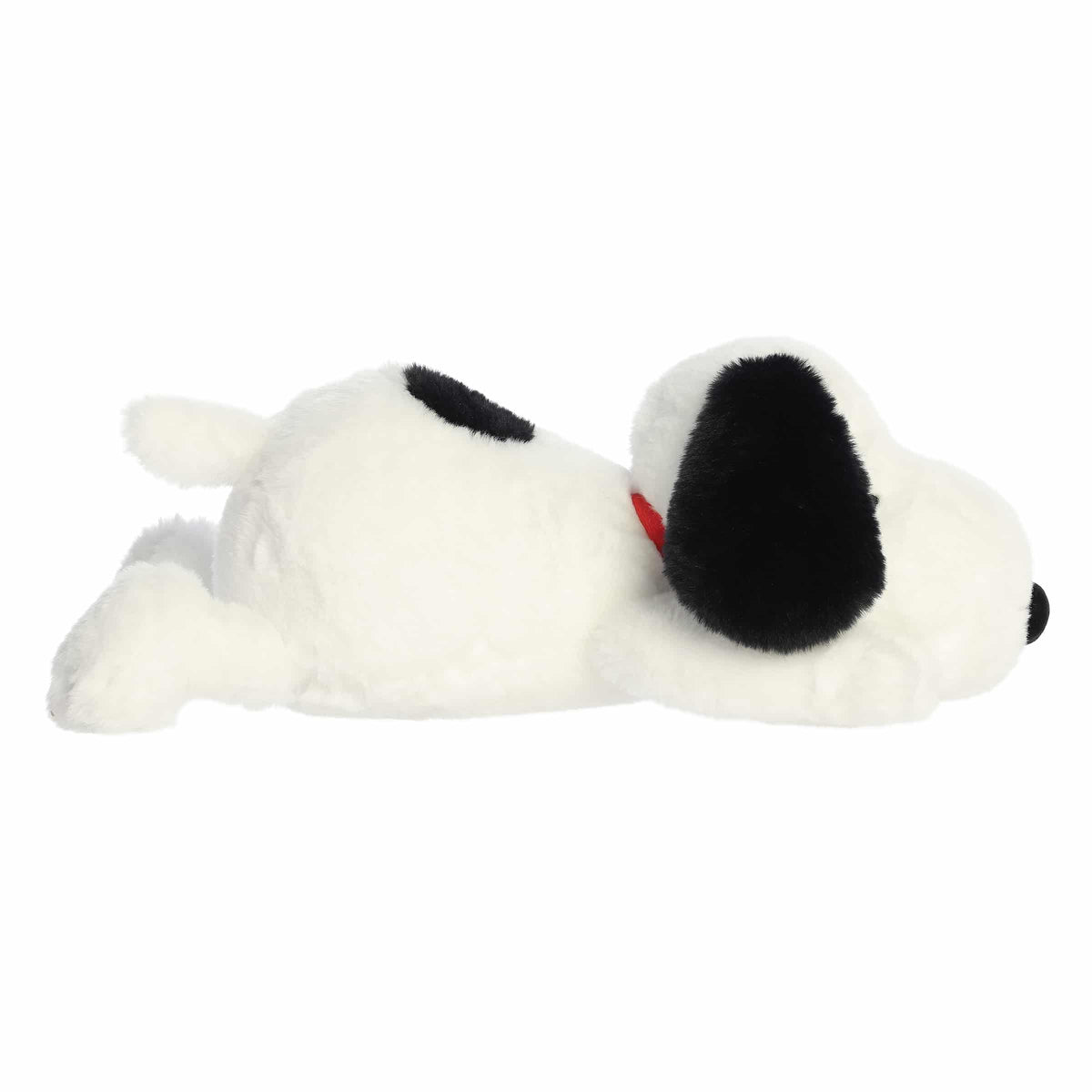 Aurora Snoopy bean-free plush closeup emphasizes safety for all ages