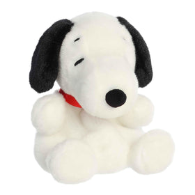 Aurora Snoopy Palm Pal plush, iconic dog in plush form for hugs.