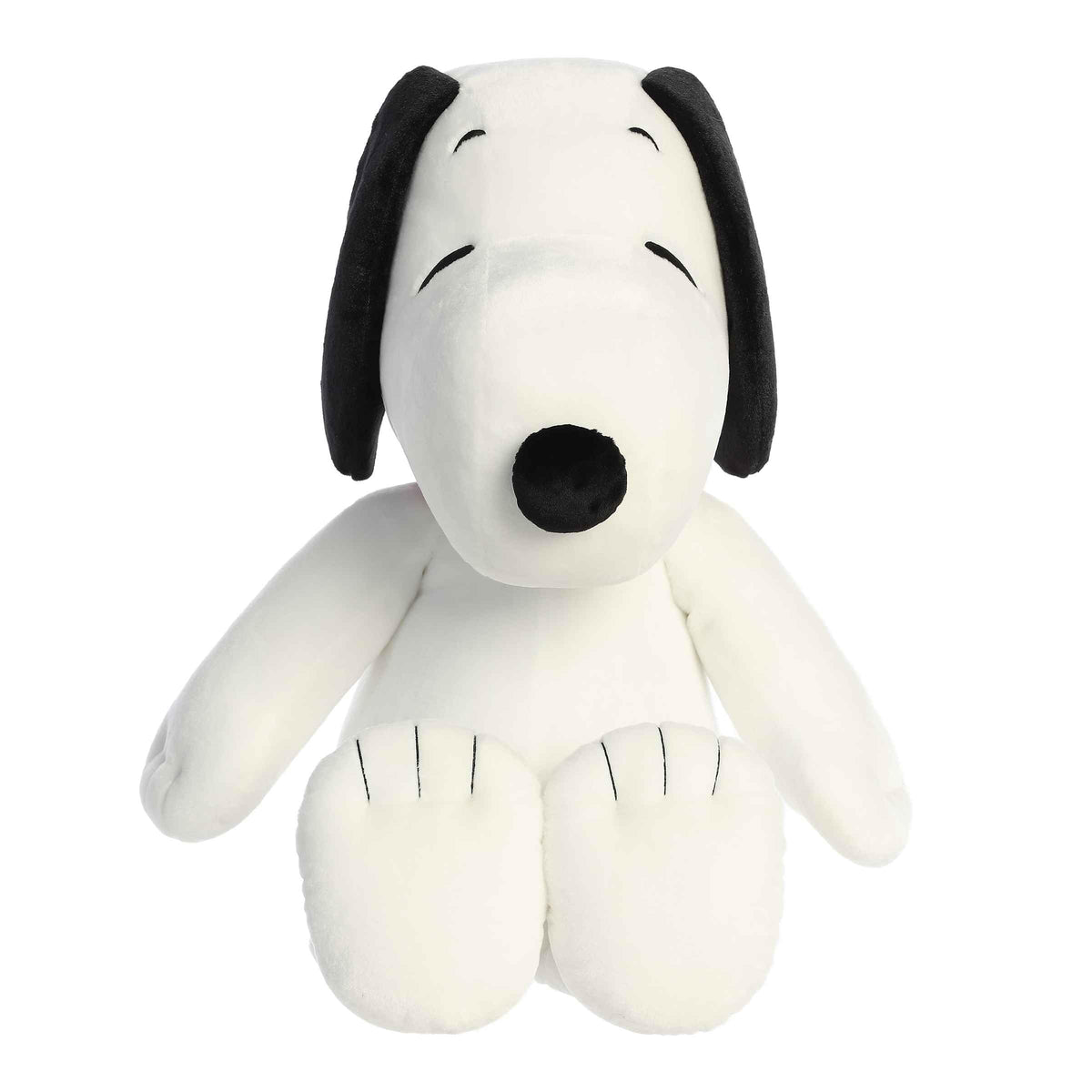 Aurora Snoopy plush displayed in a child's room ready for adventures and bedtime hugs.