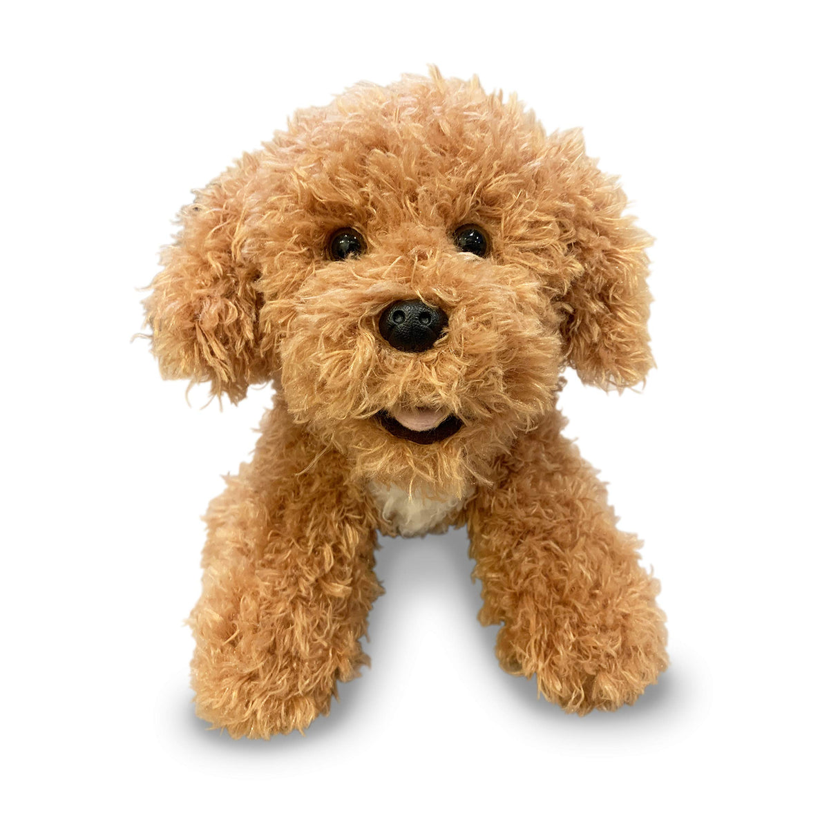 Aurora super-soft plush dog toy with cream fur, ideal for cuddling.